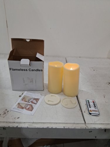 2pk led flameless battery-operated candles -5.5'' - ivory image 2
