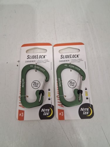 2 Nite Ize SlideLock Aluminum Carabiner - Size 3 - green image 2