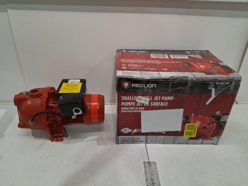REDLION SHALLOW WELL JET PUMP - 17GPM - 1HP - red/black (MODEL: RL-SWJ100) image 2