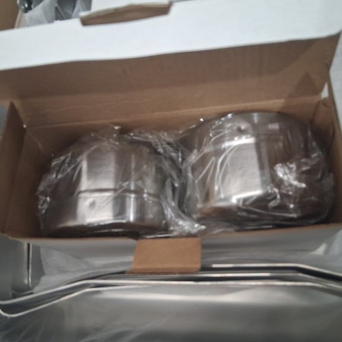 4PK Rectangle Chafing Dish Buffet Set - 2 Full Size and 4 Half Size - 8QT  each - STAINLESS STEEL/gold (model:hz-433) image 5