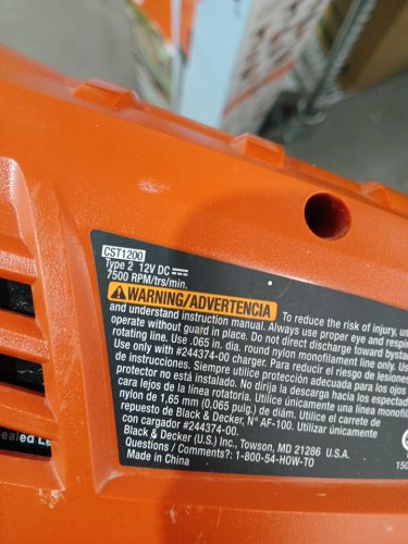 BLACK+DECKER STRING TRIMMER/EDGER - 10" - BLACK/ORANGE (MODEL: cst1200) image 5