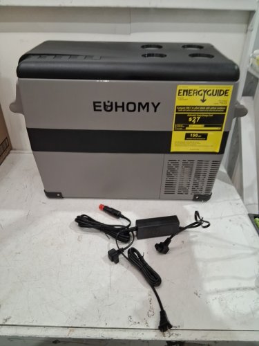 EUHOMY Electric Cooler Car Refrigerator with Bluetooth App Control - 12V/24V DC - 47qt - BLACK/grey - (MODEL: CF001-45gr-CAEH) image 3