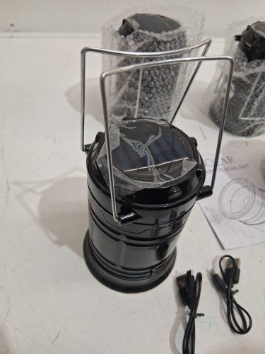4pk xtauto portable waterproof camping solar lantern -  300lm - black (model: xt00496) image 4