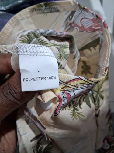 Estink Soft and Breathable Hawaiian style pet shirt -large -beige/red (model: 6ODE4UQN0LD0) image 3