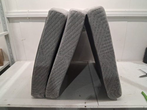 Certipur-us Tri Folding Foam Polyester Blend Mattress Pad - 75" x 25" x 4" - grey image 2