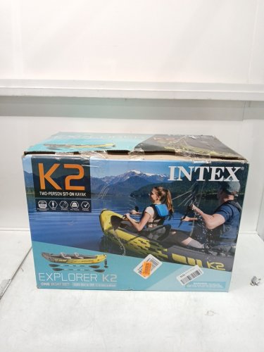 INTEX Explorer K2 Inflatable Kayak Set: 86" Aluminum Oars and Pump, Adjustable Seats with Backrest – 2-Person – 400lb Capacity  (MODEL: 68307EP) image 2