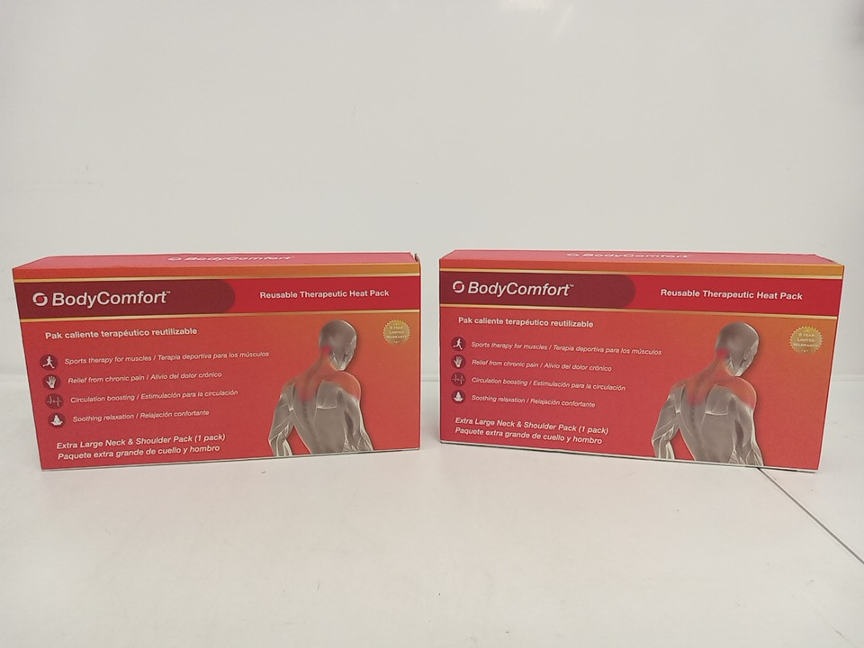 2 body comfort reusable therapeutic heat packs for soothing relaxation and pain relief for neck & shoulder - extra large (model: 1656641) image 2