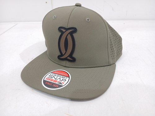 Instinct Rubberized Front Logo Mesh-Back Trucker Hat - OSFM - Green image 2