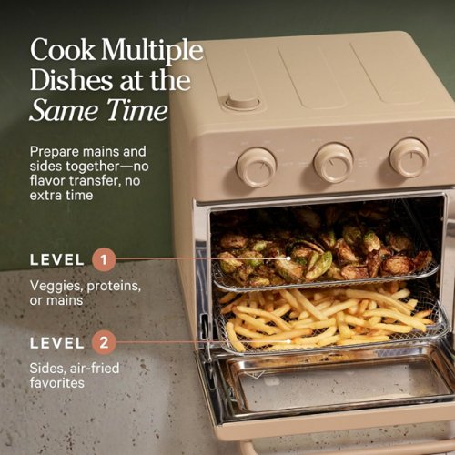 OUR PLACE WONDER OVEN 6-IN-1 AIR FRYER AND TOASTER OVEN WITH STEAM INFUSION - 12L - STEAM (MODEL: APL.WDO.ESN.STM) image 3
