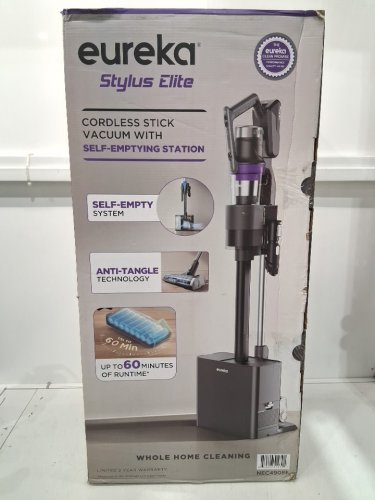 Eureka Cordless Rechargeable 3-IN-1 Stick Vacuum Cleaner WITH CLEANING STATION & ANTI-TANGLE NOZZLE FOR ALL FLOORS - GREY/PURPLE (MODEL: NEC490SE) image 4