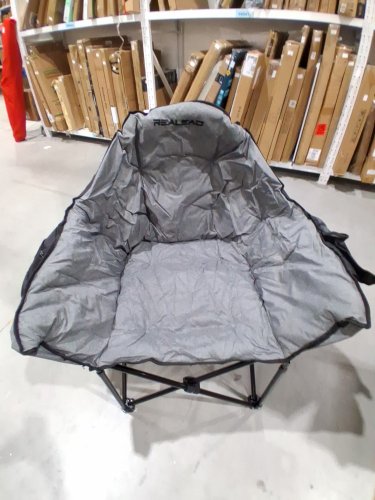 REALEAD Oversized Camping Chair Fully Thick Padded - MAX 400LBS - GREY (Model: X003X1M5BB) image 6