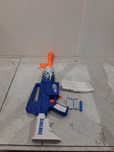 Nerf Fortnite Blue Shock Blaster - 10 dart clip - blue/white (model: F4108) image 3