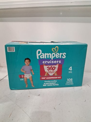 108PK PAMPERS CRUISERS DISPOSABLE BABY DIAPERS - SIZE 4 image 2