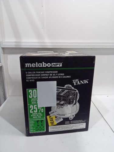 metabo hpt "the tank" pancake air compressor - 200psi / 6 gallon - grey (model: EC914S) image 3