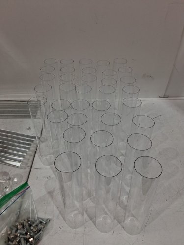 8PK 5 arm acrylic candelabra centerpiece - 26.5" x 8.5" - clear image 9