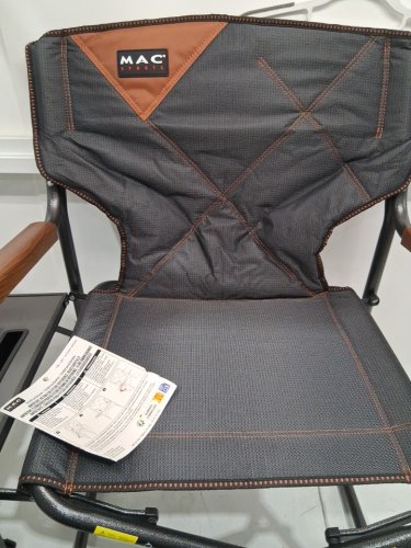 Mac Sports Folding Director Camping Chair- UPTO 300LBS - GREY (MODEL: 1872256) image 4