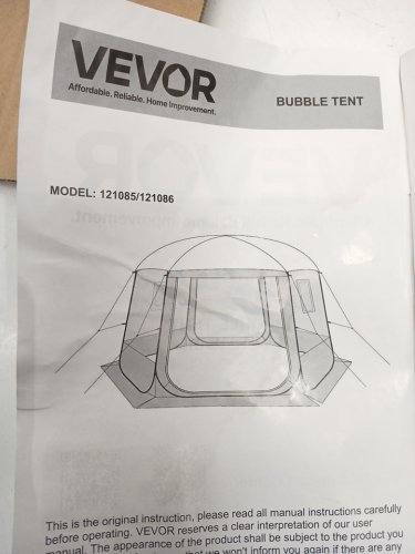 pop up bubble tent with waterproof top cover - 10FT x 9.2FT - 8 Person - beige (model: 121085) image 6