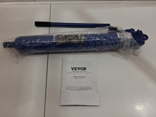 VEVOR MANUAL CHERRY PICKER HYDRUALIC LONG RAM JACK WITH CLEVIS BASE AND single PISTON PUMP FOR GARAGE ENGINE HOITS, CRANES AND MORE - 8 Ton Capacity - BLUE (MODEL:‎8T) image 2