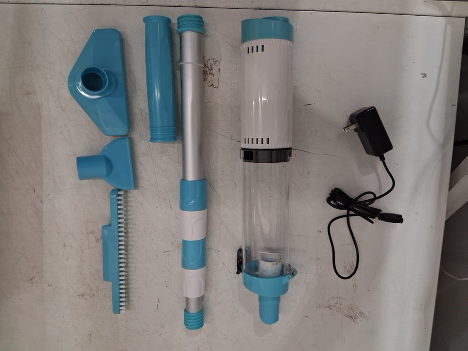 4-in-1 Cordless Rechargeable Small Pool Vacuum - 12GAL/MIN - Blue/White (Model: 1822) image 2