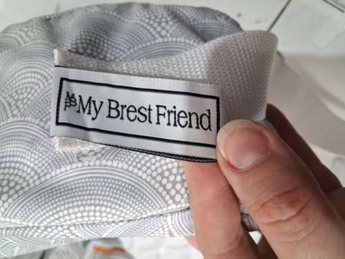 my brest friend original posture support nursing breastfeeding support pillow with pocket and removable slipcover - HORIZON/GREY/WHITE image 4