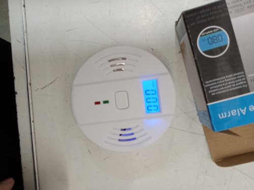 Carbon monoxide detector with LCD display - white image 3