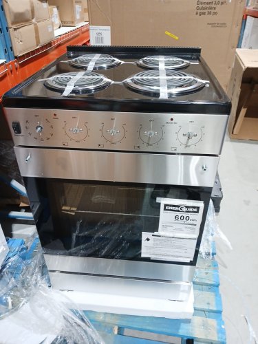 ELEMENT SLIDE-IN COIL STOVE RANGE WITH 4 BURNERS - 24" - 3.7 CU. FT - STAINLESS STEEL / BLACK (MODEL:EECR24MES-CA) image 3