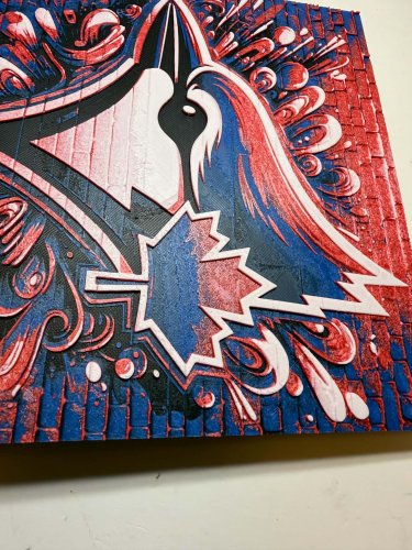 8"x8" 3D Printed - Toronto Blue Jays - Shiny Edition- MLB - Textured Photo image 3