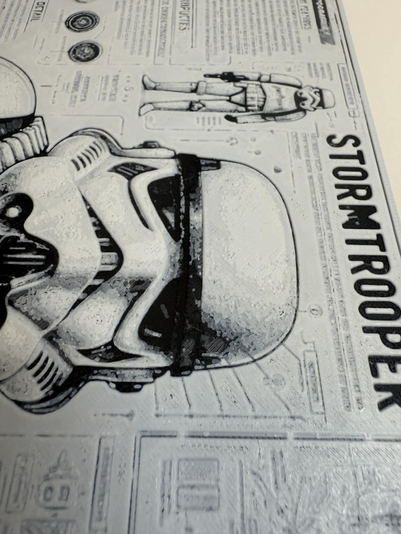 8"x8" 3D Printed - Storm Trooper - Star Wars- Textured Photo image 3