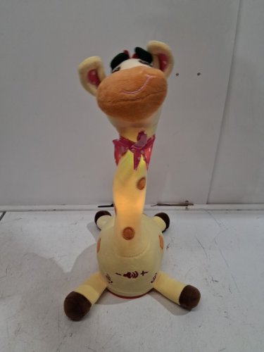 interactive dancing giraffe toy with voice record - 12" - yellow image 2