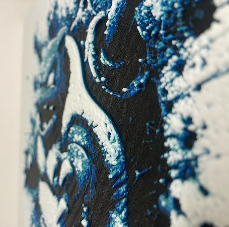 8"x8" 3D Printed - Blastoise - Pokémon - Textured Photo image 3
