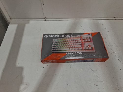 steelseries apex 3 tkl WIRED rgb gaming keyboard WITH WHISPER QUIET SWITCHES - white (model: KB-00015) image 2