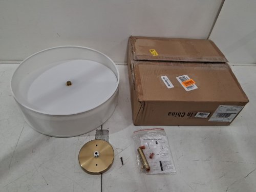 lanburch Modern Drum Shaped ceiling Light - 16" x 8.65" - white/gold (model: 1) image 2