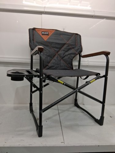 MAC SPORTS FOLDING DIRECTOR CAMPING CHAIR- 300LBS MAX/CAP - GREY (MODEL: 1872256) image 2