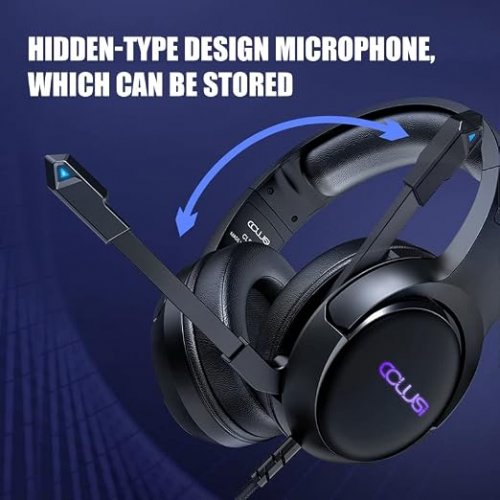 COLUSI Gaming Stereo Headphones with hidden-type mic - RBG light - wired - black (Model: CLS-600) image 6