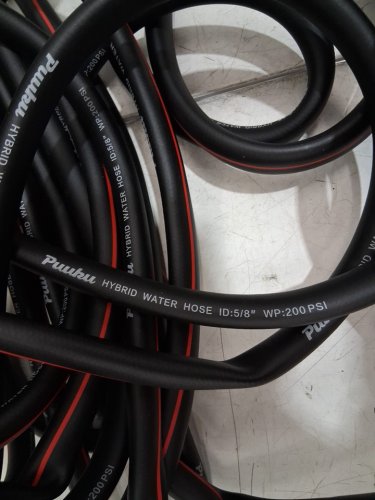 puuku hybrid water hose - 25ft x 5/8" - 200psi - black/red image 5