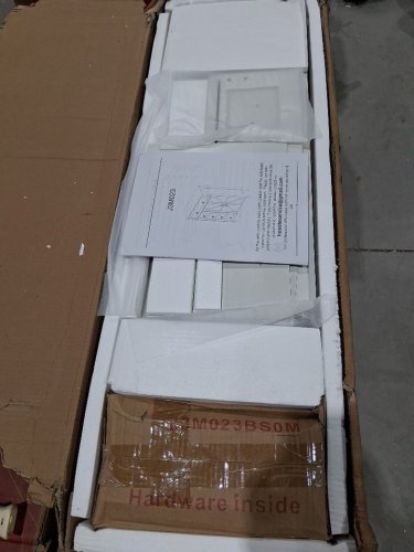Farmhouse Storage Cabinet with 2 Doors and 5 Drawers - UNIQUE WHITE (MODEL:J3M023BS0M) image 8