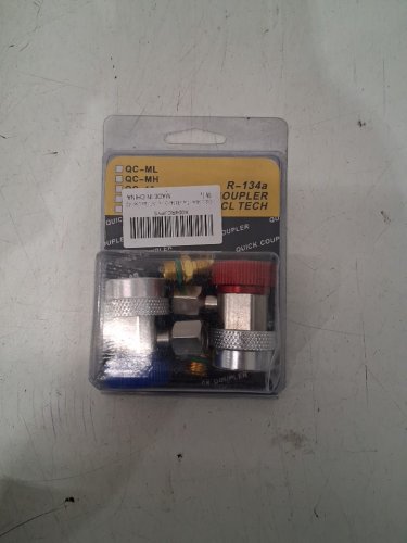 orion motor tech high/low pressure quick coupler AC Hose Fitting Connectors - 1/4" - silver/red/blue (model: R134a) image 2