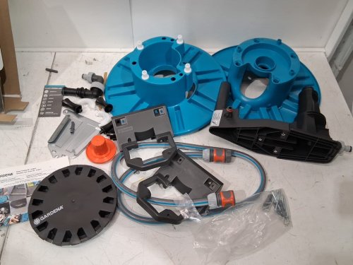 GARDENA WALL MOUNT REMOVABLE GARDEN HOSE REEL WITH HOSE GUIDE - 164 FT CAPACITY - BLUE (MODEL: 2650-U) image 2