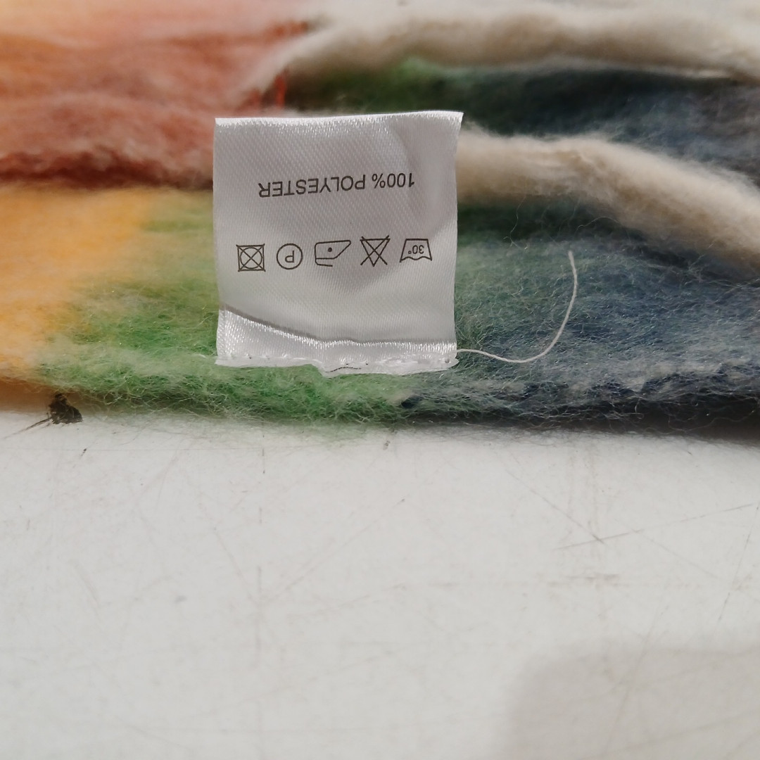 POLYESTER RAINBOW STYLED SCARF WITH TASSELS - MULTI COLOR image 3