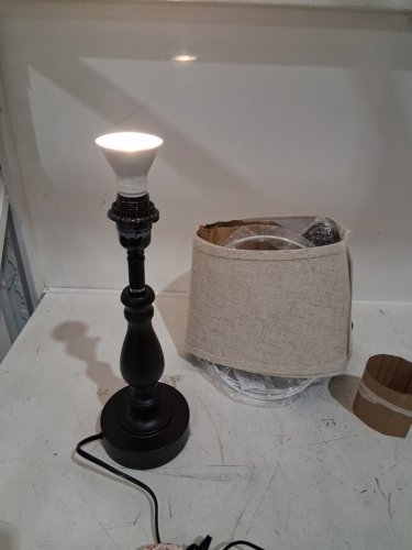 2PK Farmhouse Table Lamps - 18.75" - BLACK image 4