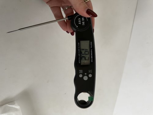 Digital Meat Thermometer for Cooking Instant Read Food Thermometer with Foldable needle - 58°F to 572°F / 4.5" - black image 4