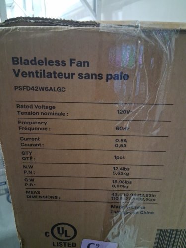 pelonis 40" bladeless tower fan - ultra quiet 20db dc motor - 6 speed 4 mode oscillating fan (model: PSFD42W6ALGC) image 3
