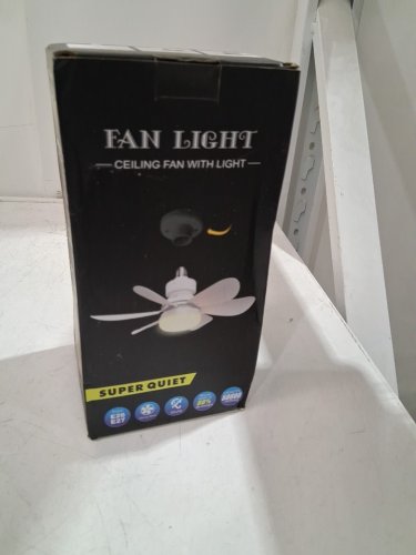 Socket Ceiling Fan with Light and Remote - 3000K-6500K - 20" - WHITE image 2
