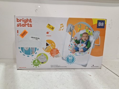 BRIGHT STARTS PLAYFUL PARADISE PORTABLE AUTOMATIC BABY SWING WITH MUSIC - MULTI COLOR (MODEL: 13069-MESS) image 4