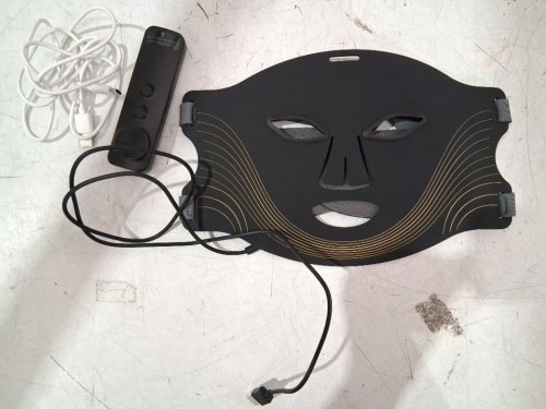 LED 7 colour red Light Therapy Mask -  Photon Therapy for Face Wrinkles and Collagen Boost - light weight - black image 3