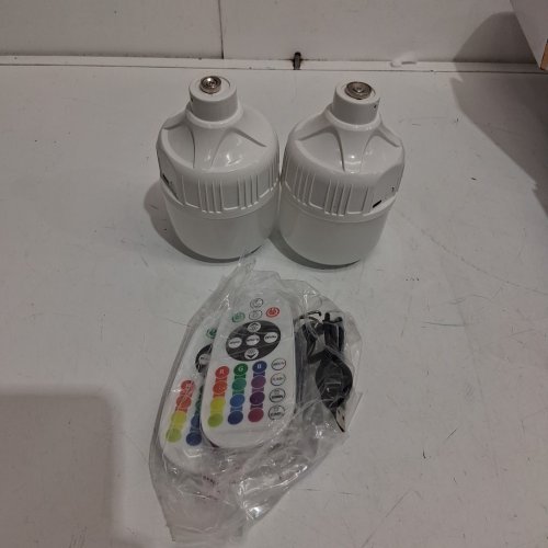 2PK PASSICA Rechargeable LED  rgb LIGHT Bulbs WITH REMOTE - 3000k-6000k - white (model U900-02) image 3