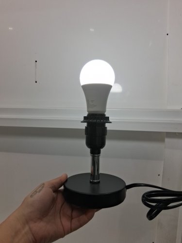 2PK KENMI MODERN SIMPLE DESIGN DESK LAMPS WITH CYLINDER FABRIC SHADES AND E26 LIGHTBULBS - GREY CANVAS image 3