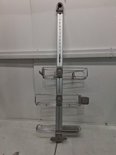 SIMPLEHUMAN LARGE STAINLESS STEEL ADJUSTABLE HANGING SHOWER CADDY - silver (MODEL: BT1099) image 2