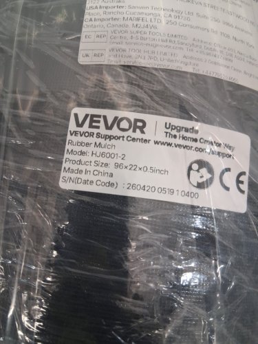 Rubber Mulch Mat Roll - 96" x 22" - black (model:HJ6001-2) image 5