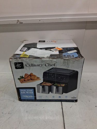 culinary chef digital dual zone air fryer - 4.75qt per basket - 1700w - 13000btu - black (model: ccaf904) image 2